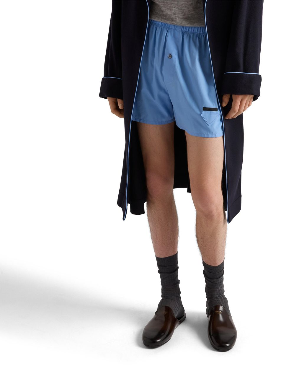 Prada Blue Cotton Boxer Shorts for men