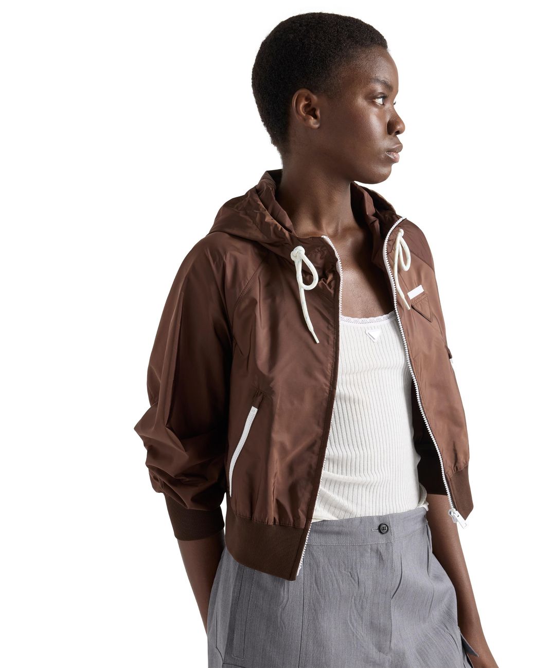Cazadora Re-Nylon Prada de color Brown