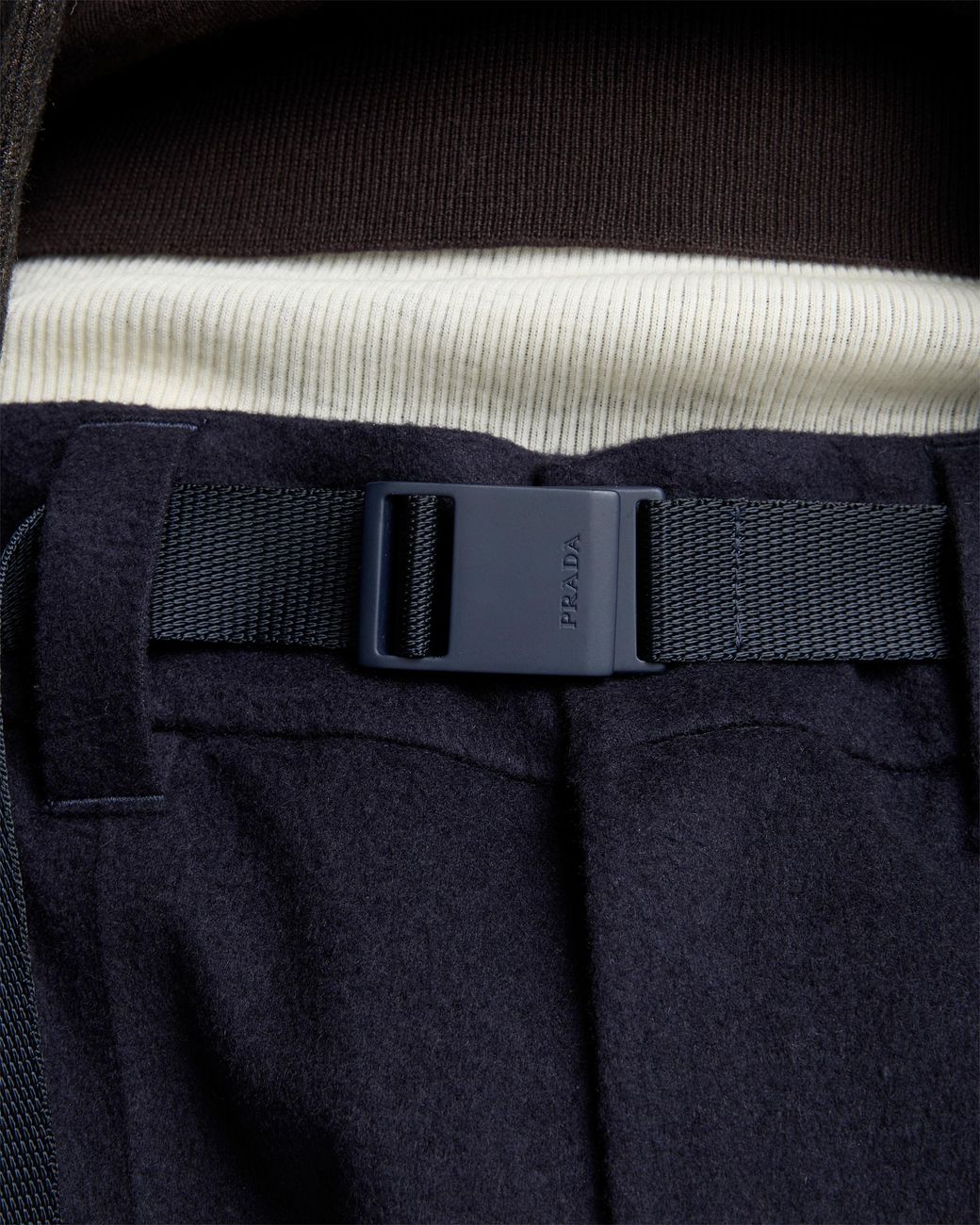 Prada Blue Technical Cashmere Pants for men