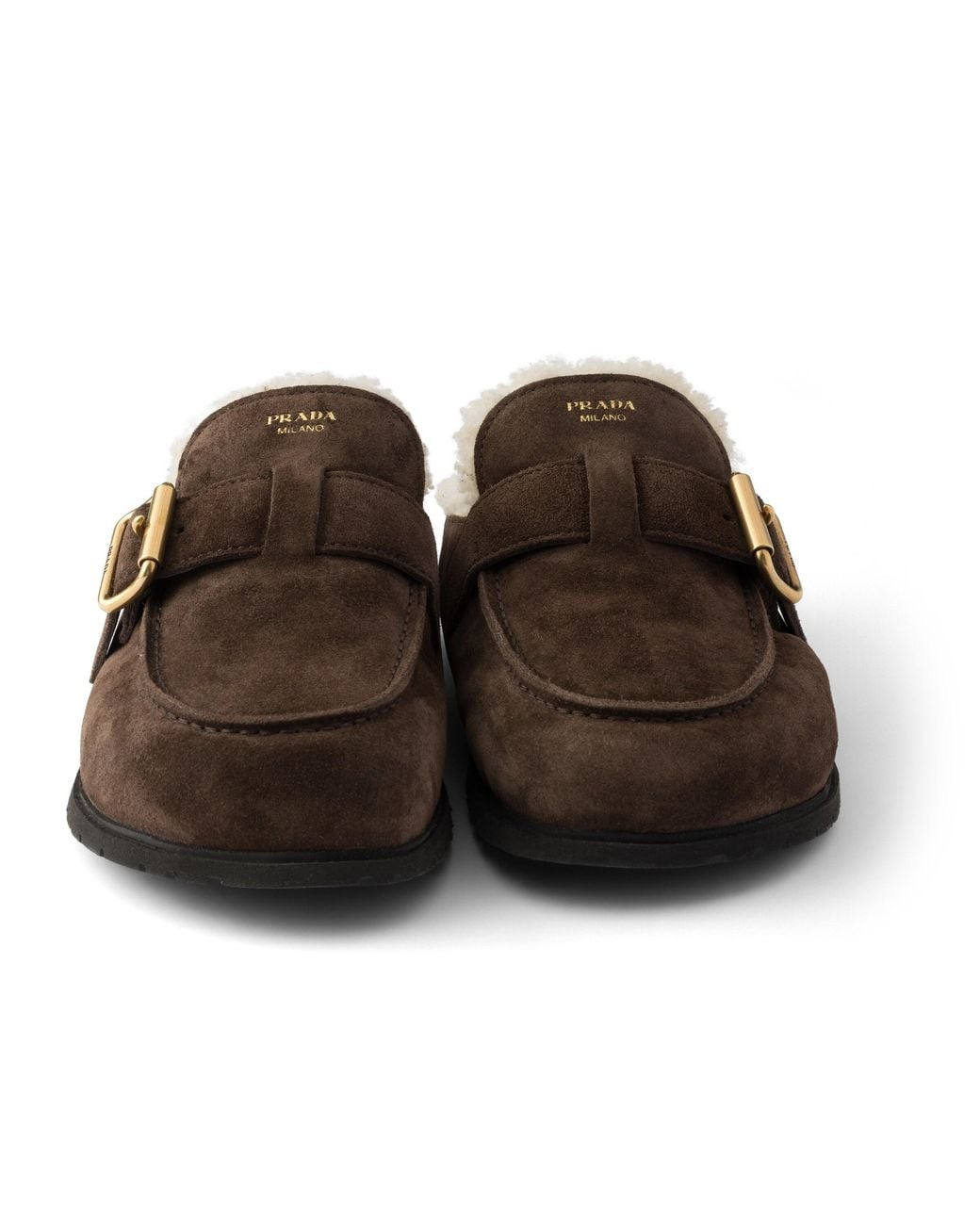 Prada Brown Suede Mules