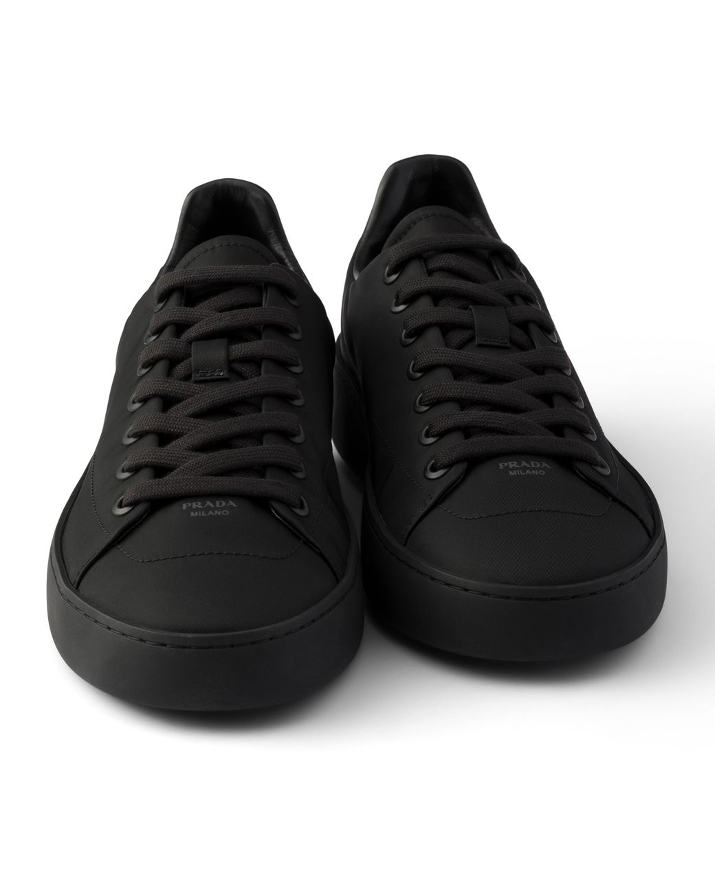 Prada Black Court Re-Nylon Sneakers for men