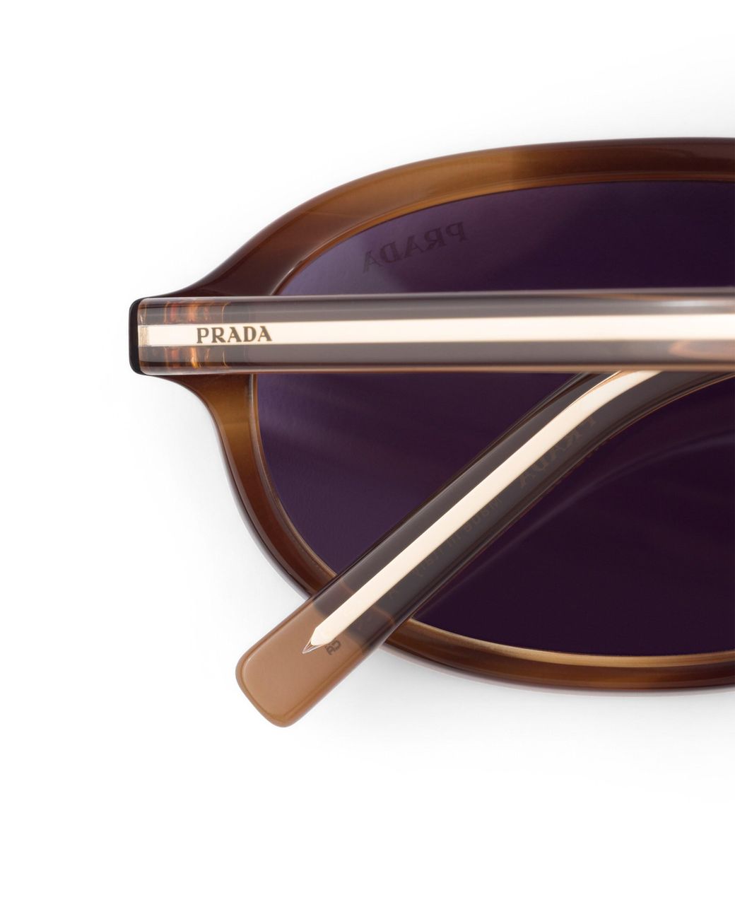 Prada Purple Sunglasses With The Iconic Metal Plaque