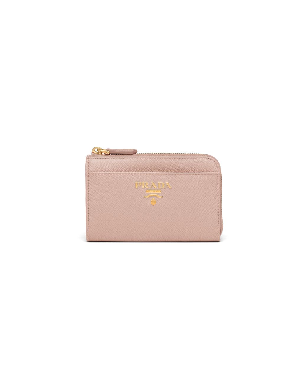 Prada White Saffiano Leather Keychain