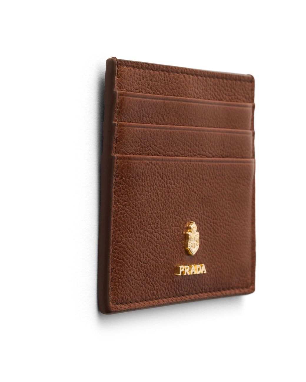 Prada Brown Leather Card Holder