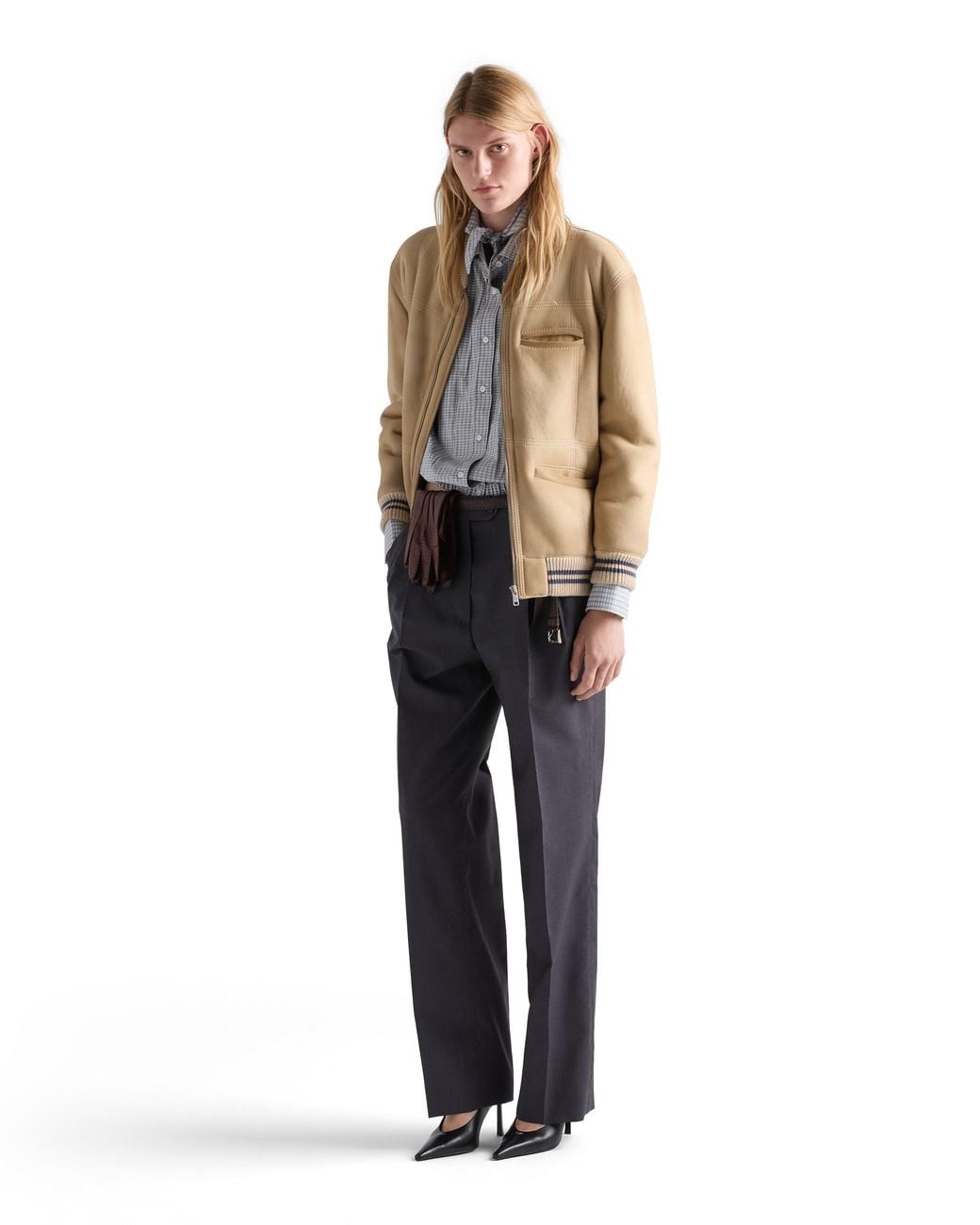 Prada Blue Light Mohair Pants