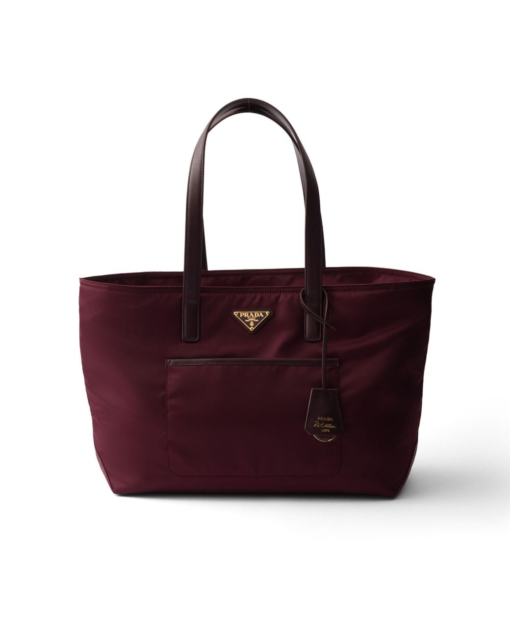 Prada Red Re-Edition 1978 Medium Re-Nylon And Saffiano Leather Tote Bag
