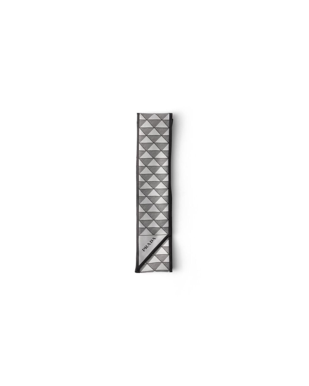 Prada White Jacquard Silk Tie