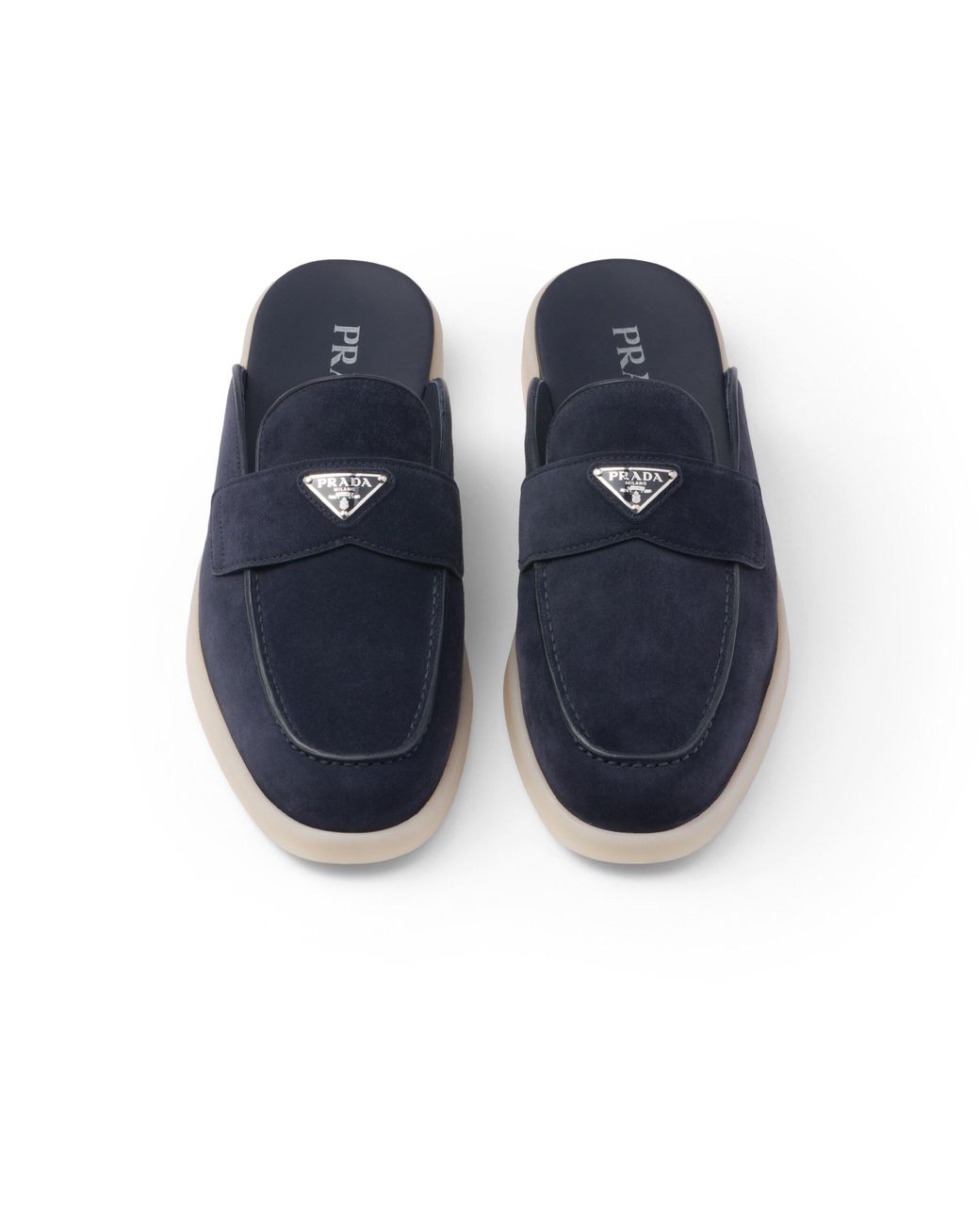 Prada Sabots Aus Wildleder, Herren, Größe 7,5 in Blue für Herren