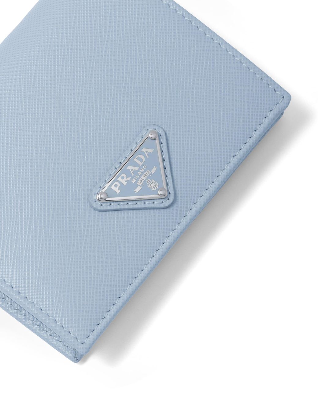 Prada Blue Small Saffiano Leather Wallet