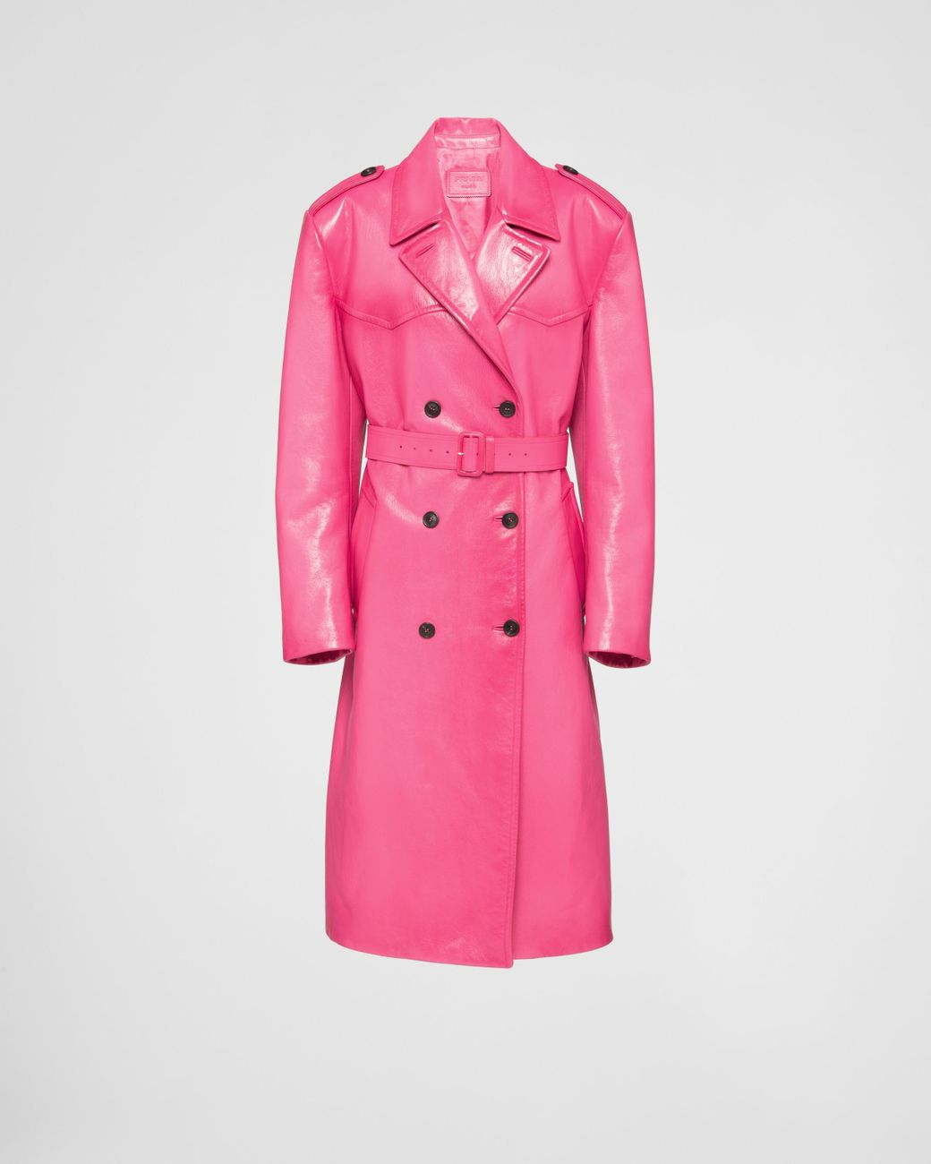 Prada Double-breasted Leather Trench 
