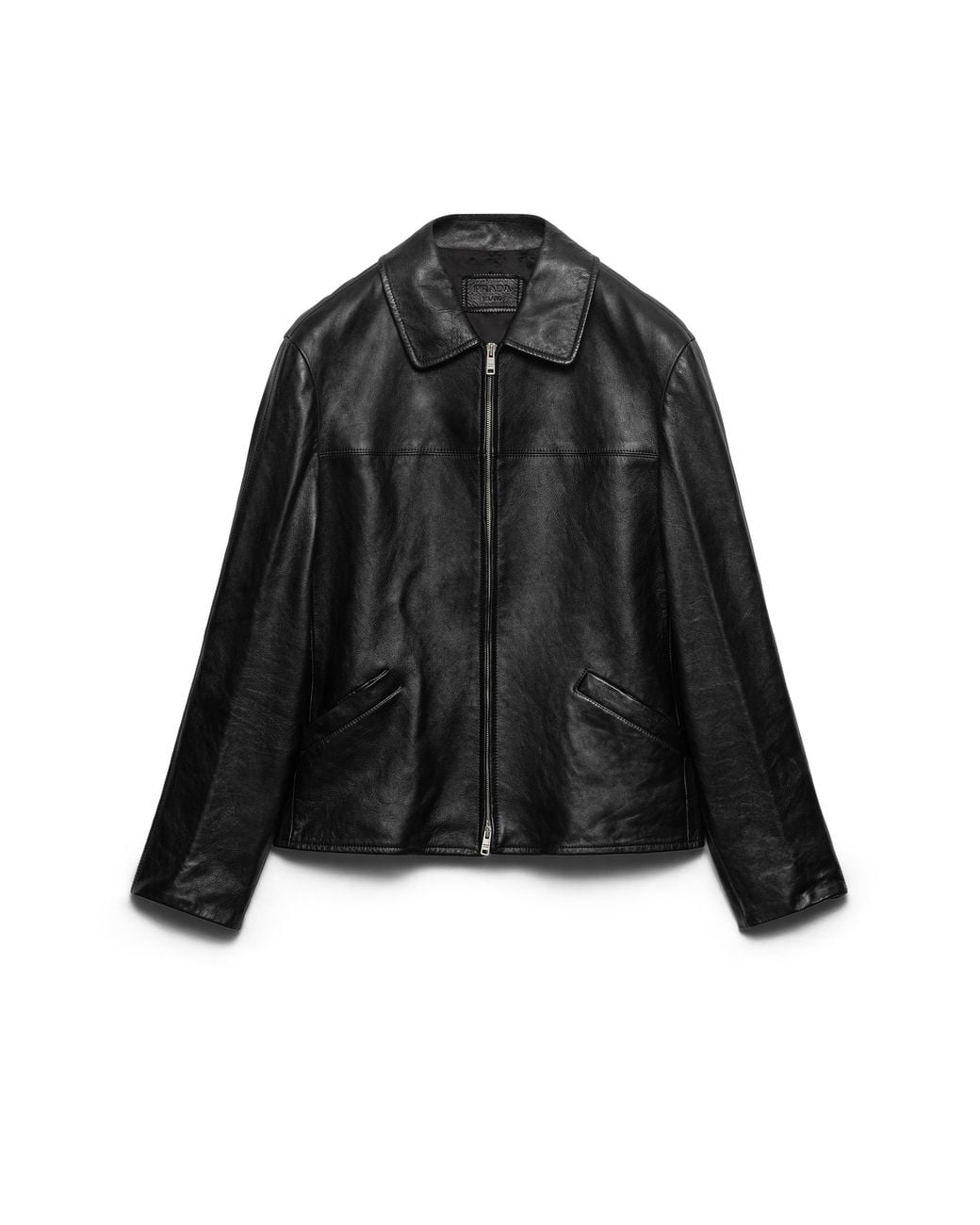 Prada Black Nappa Leather Blouson Jacket for men