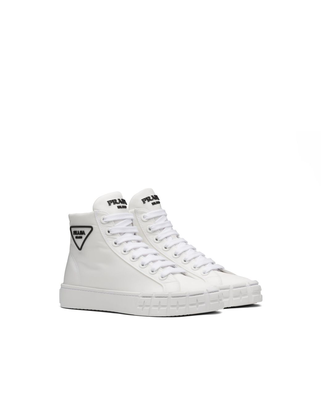 Prada Synthetic Wheel Re-nylon Gabardine Sneakers in White - Lyst