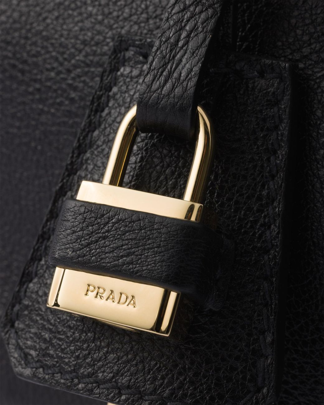 Prada Black Large Leather Tote Bag