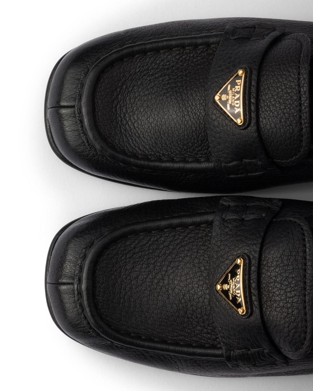 Prada Black Leather Loafers