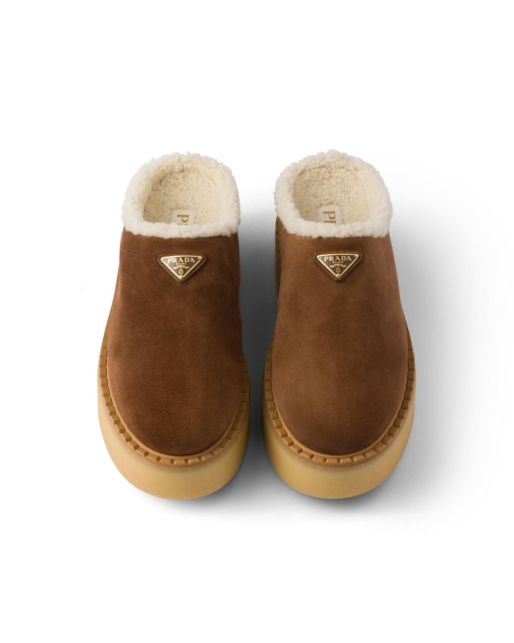 Scarpa Con Plateau di Prada in Brown