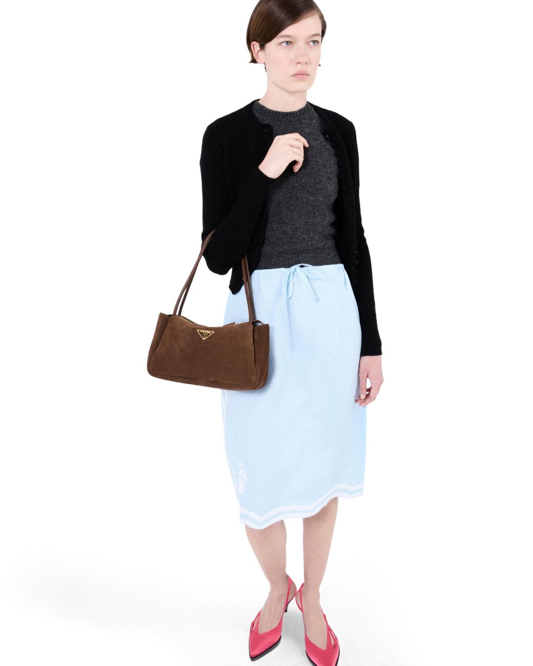 Prada Black Short-Sleeved Cashmere Sweater