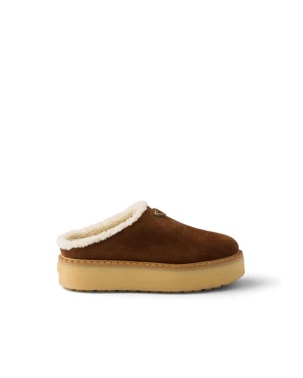 Scarpa Con Plateau di Prada in Brown
