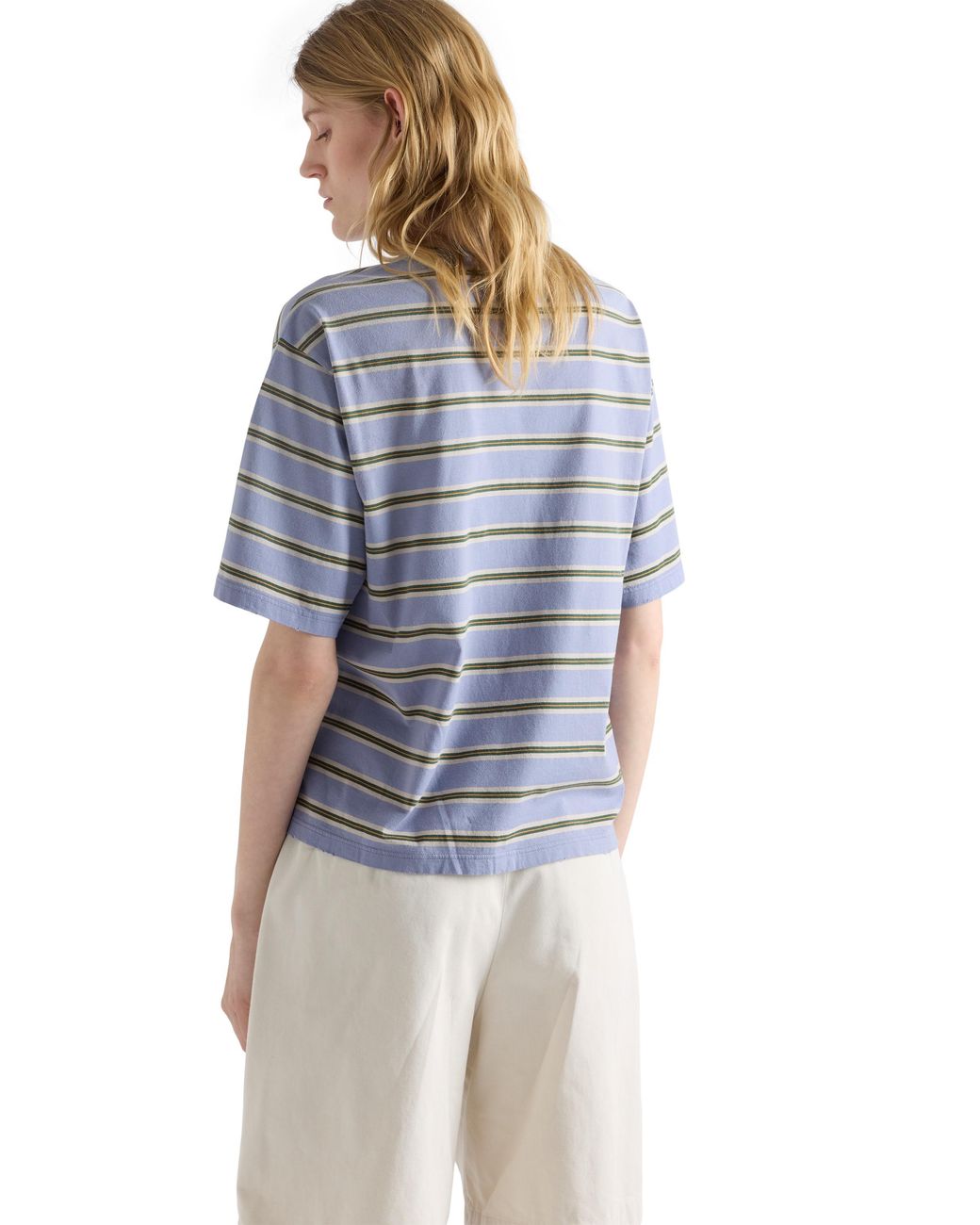 Prada Blue Striped Cotton Jersey T-Shirt