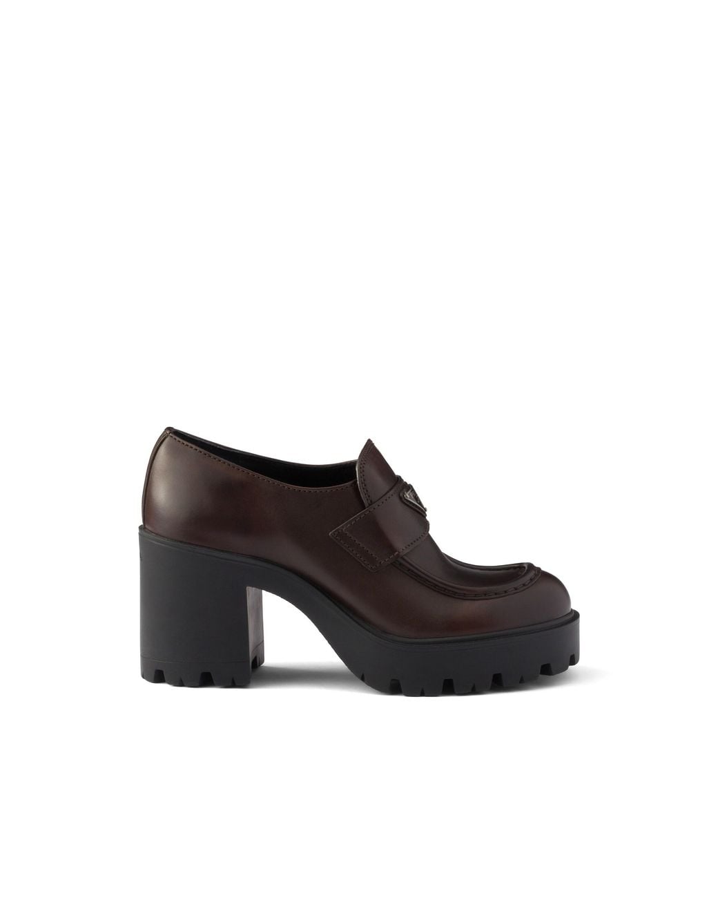 Prada Black Stride Leather Loafers