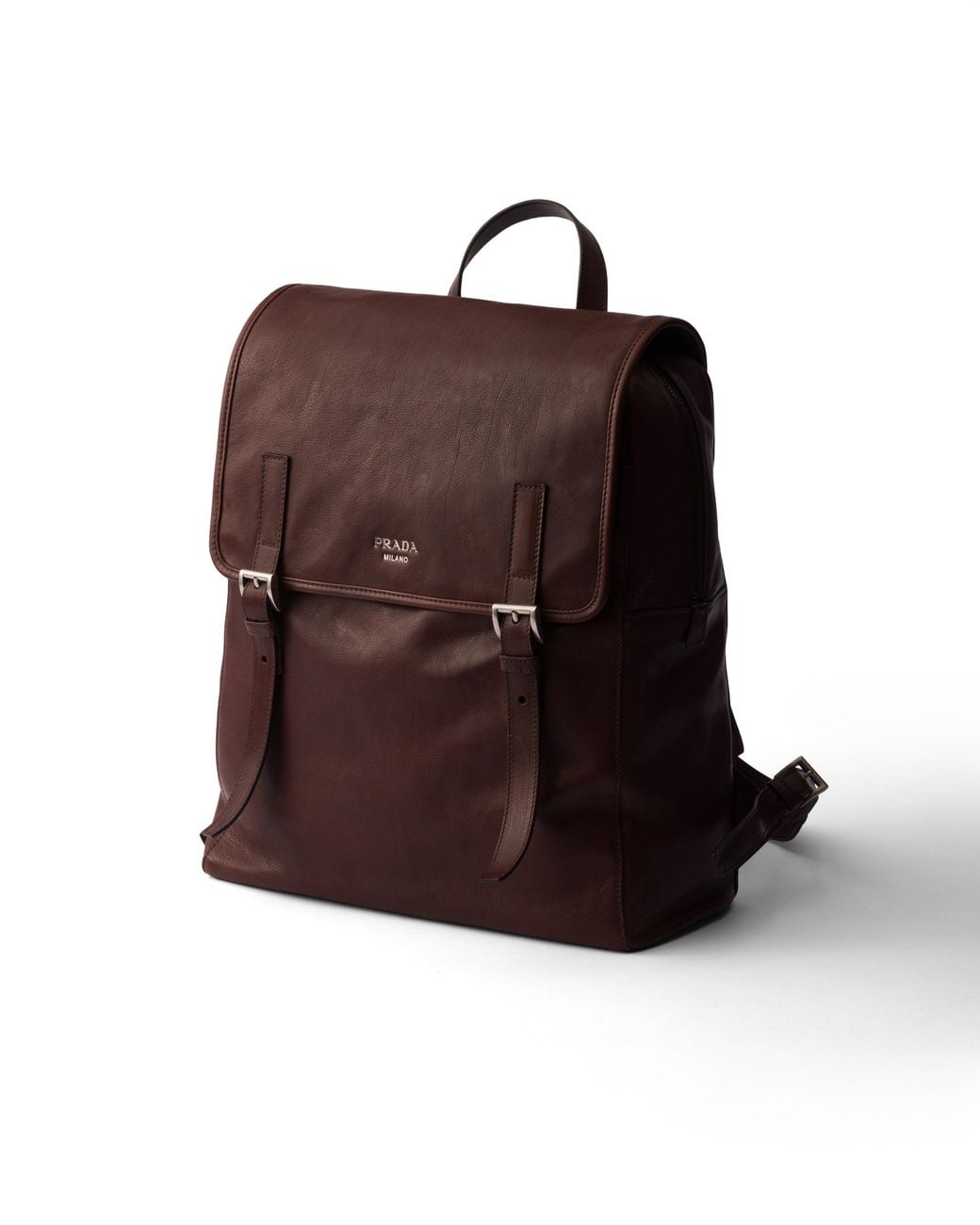 Prada Brown Leather Backpack for men