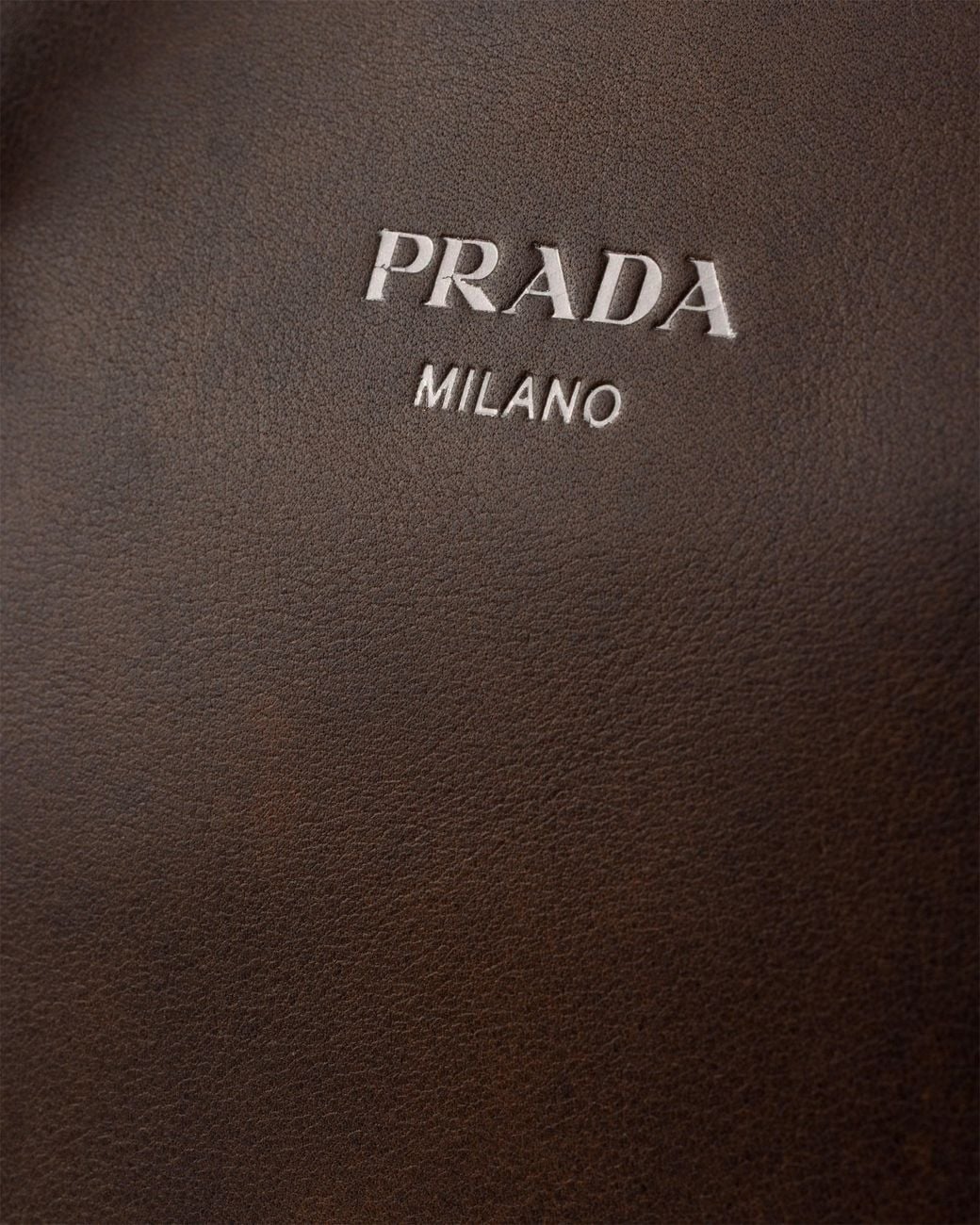 Prada Brown Leather Work Bag for men