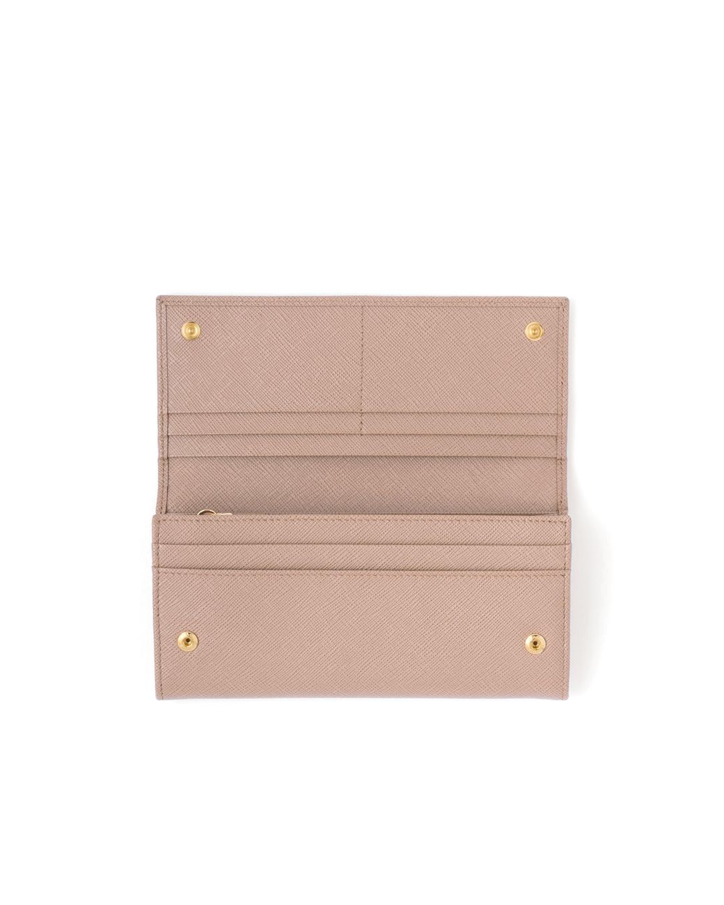 Prada White Large Saffiano Leather Wallet