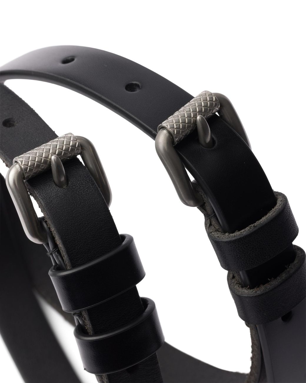 Prada Black Narrow Leather Belt
