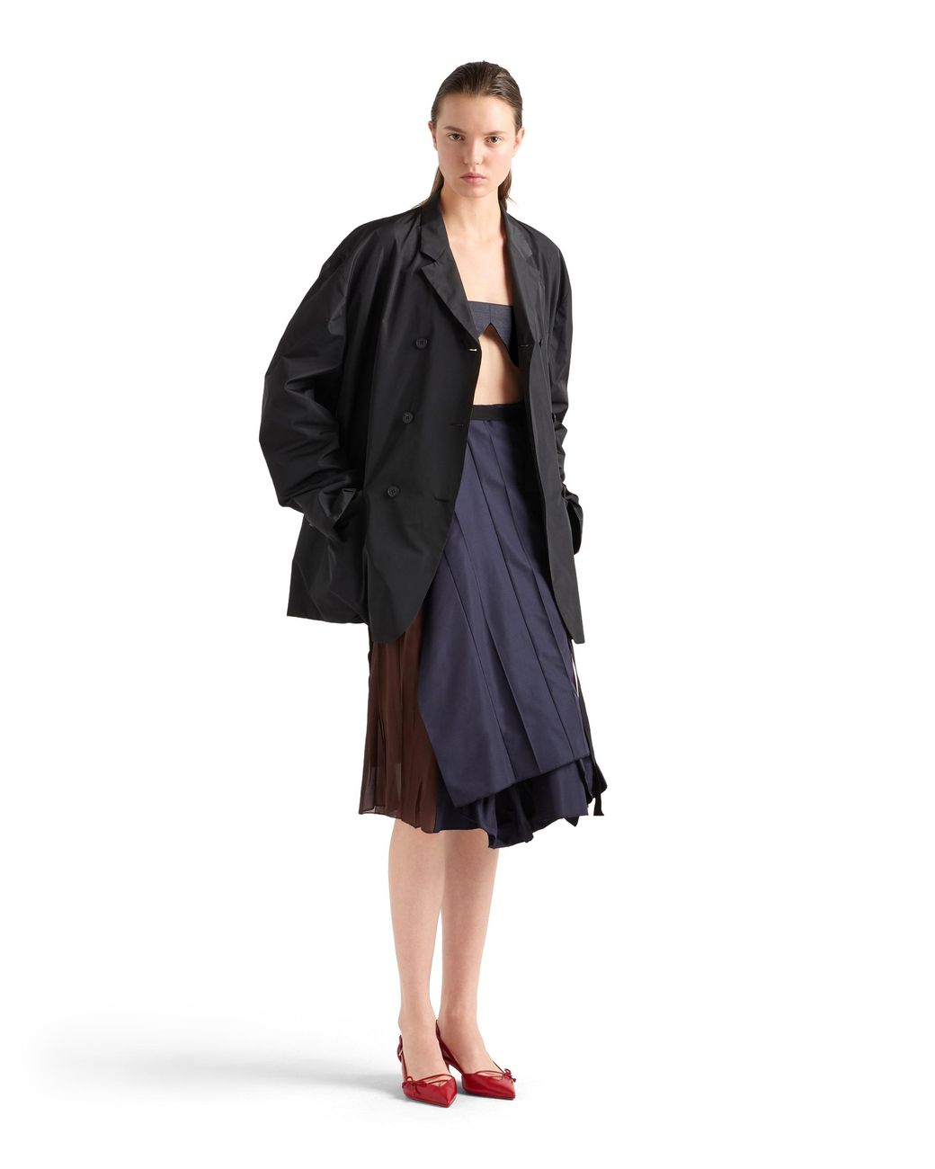Gonna Patchwork di Prada in Blue
