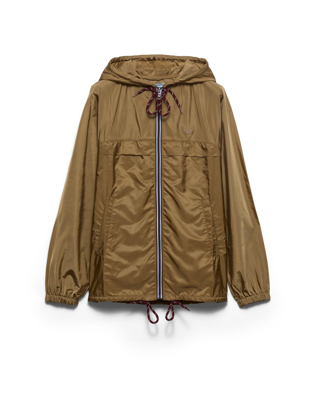 Prada Natural Lightweight Re-Nylon Hooded Raincoat