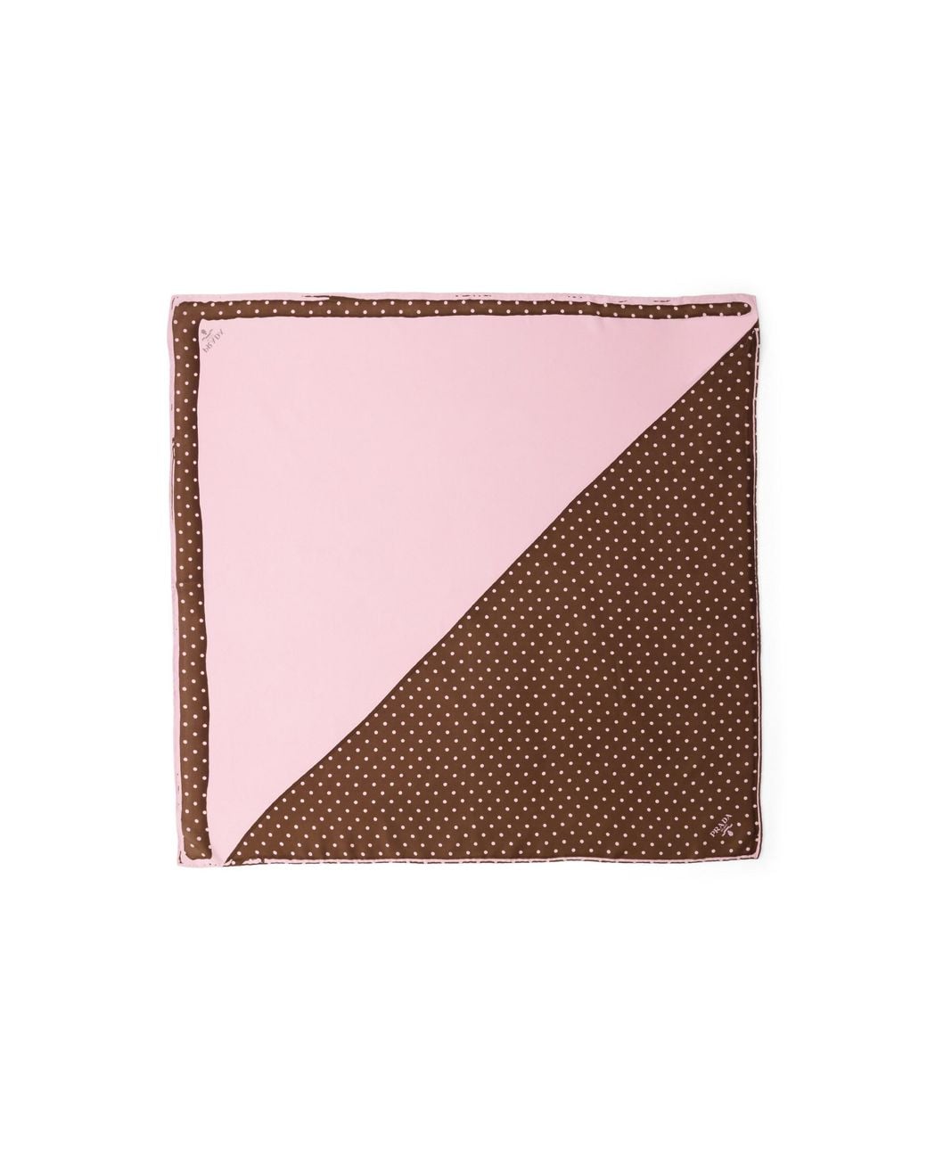 Prada Brown Printed Twill Scarf 90, /Cocoa