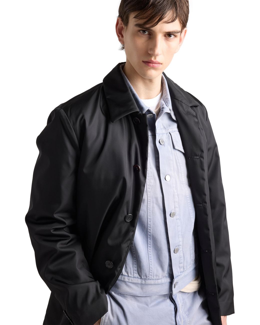 Prada Blue Gabardine Blouson Jacket for men