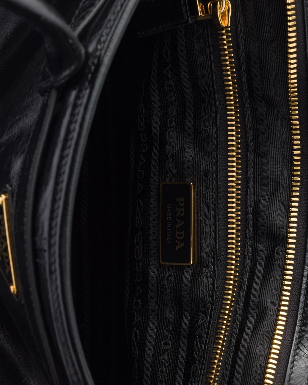 Prada Black Bonnie Extra Large Convertible Leather Shoulder Handbag