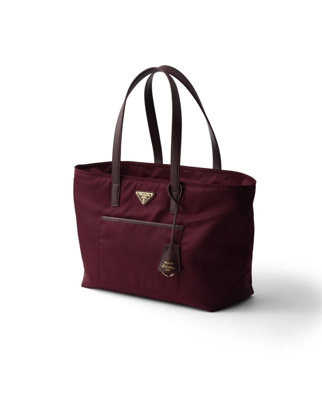 Prada Red Re-Edition 1978 Medium Re-Nylon And Saffiano Leather Tote Bag