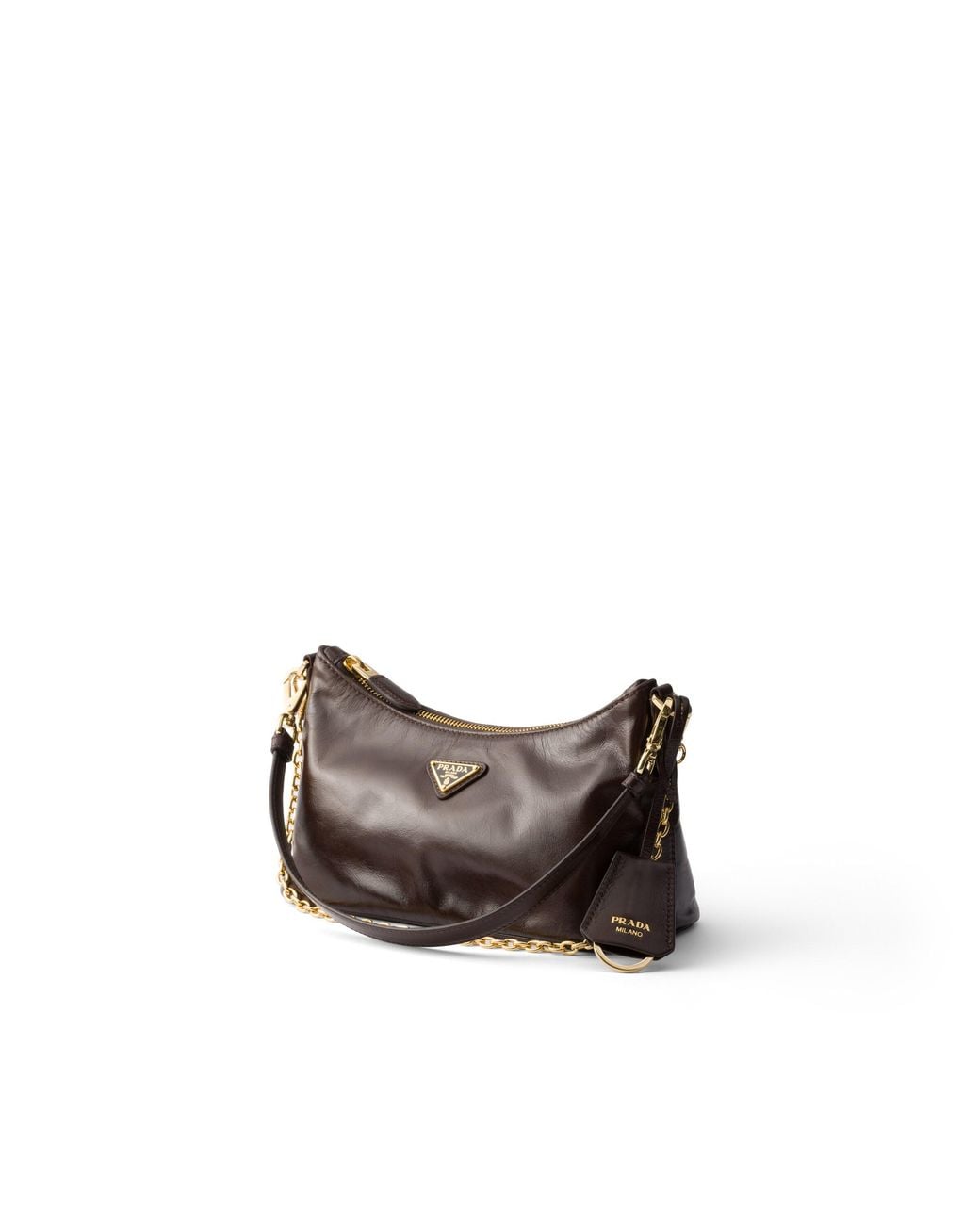 Prada White Leather Mini-Bag, Dark