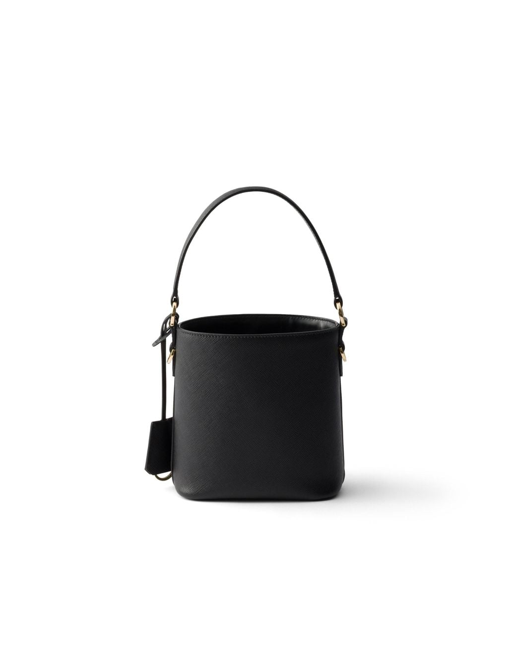 Prada Black Saffiano Leather Mini Bucket Bag