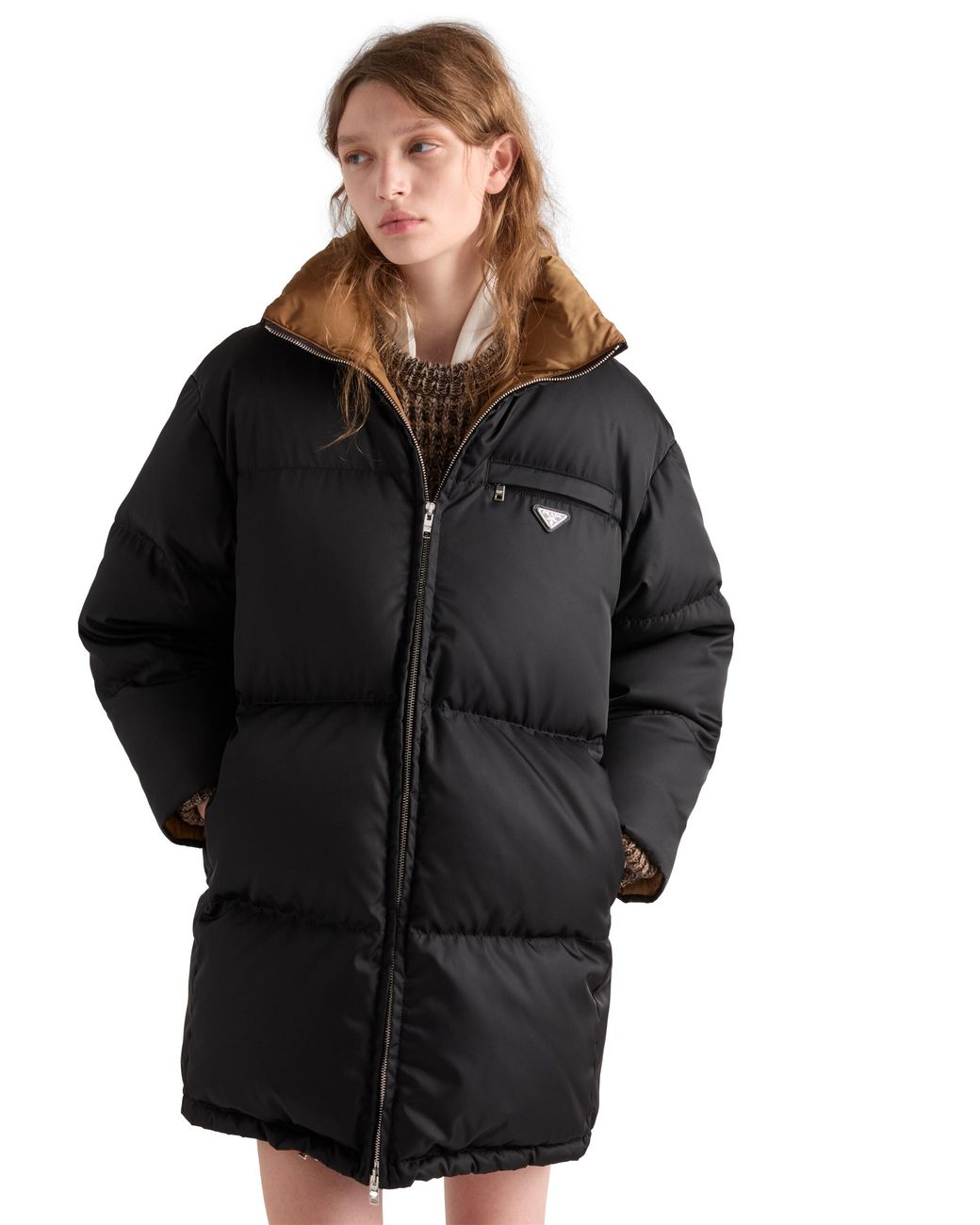 Chaqueta De Plumón En Re-Nylon, Mujer, Talla Prada de color Black