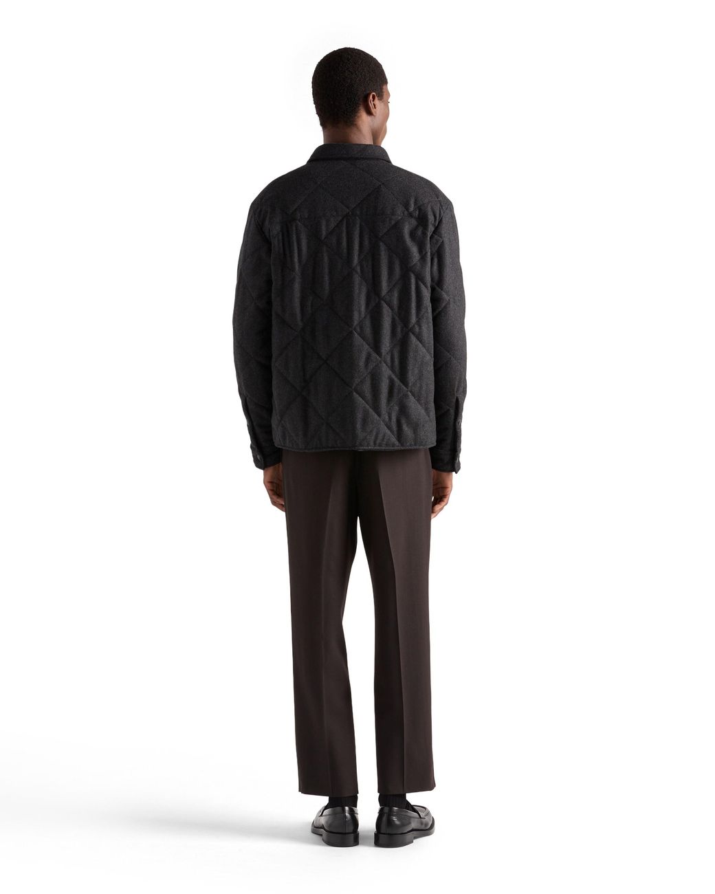 Camicia Trapuntata di Prada in Black da Uomo