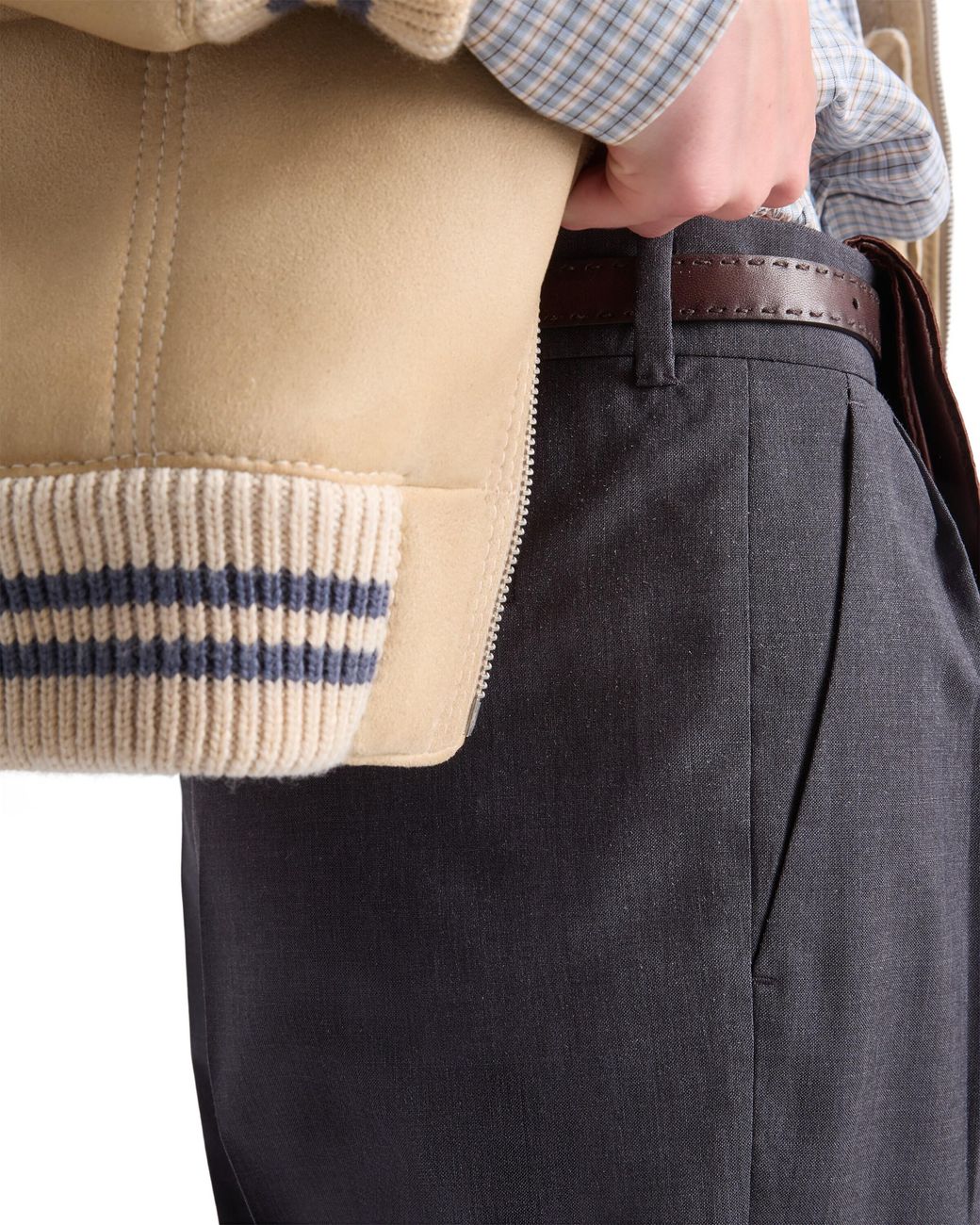 Prada Blue Light Mohair Pants