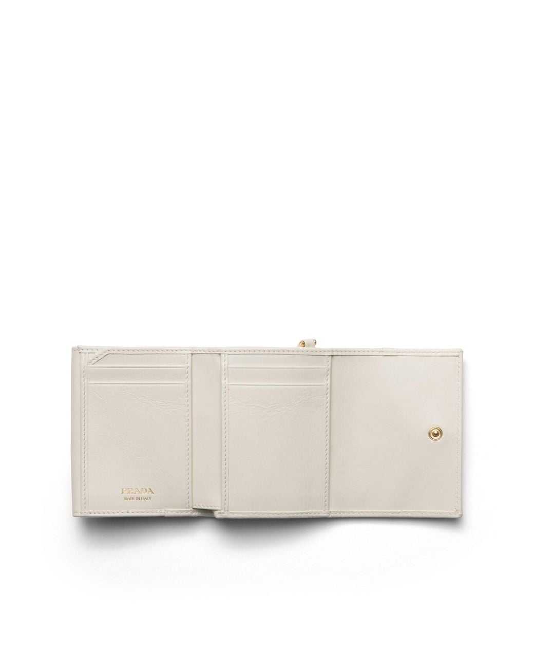 Prada White Small Leather Wallet