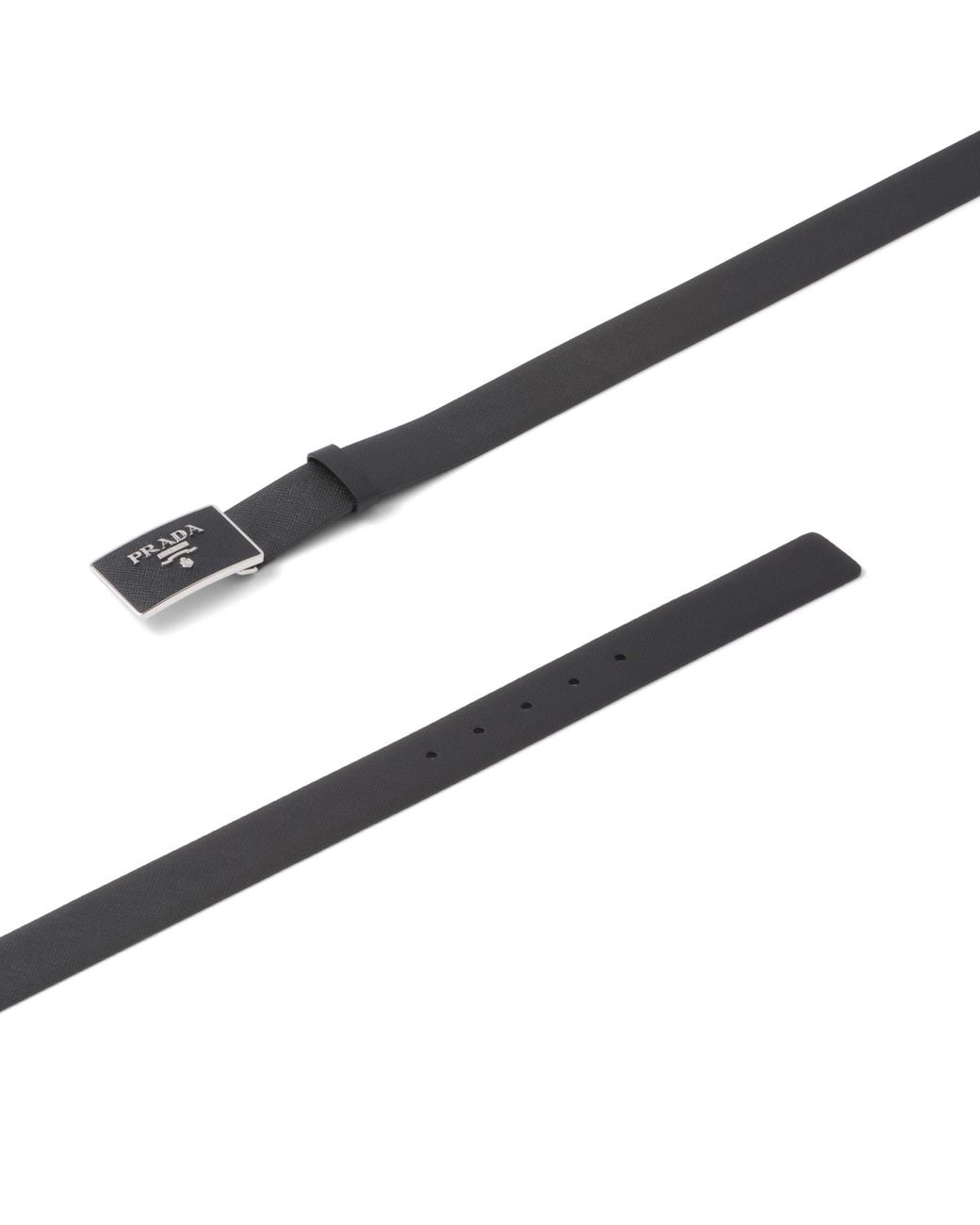 Prada Black Saffiano Leather Belt for men