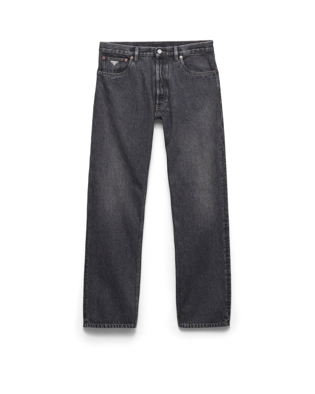 Prada Gray Vintage-Look Denim Jeans for men