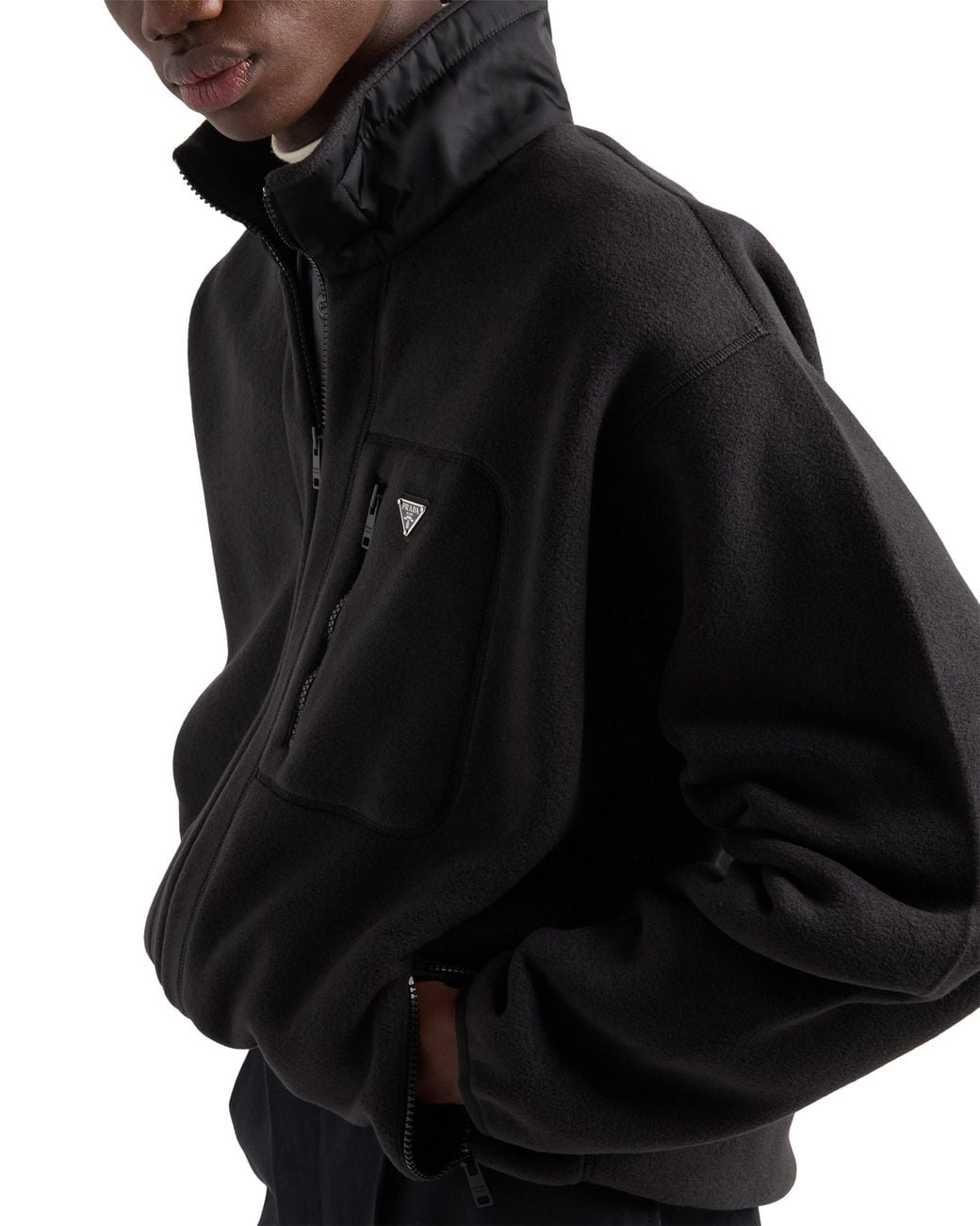 Prada Black Fleece Blouson Jacket for men