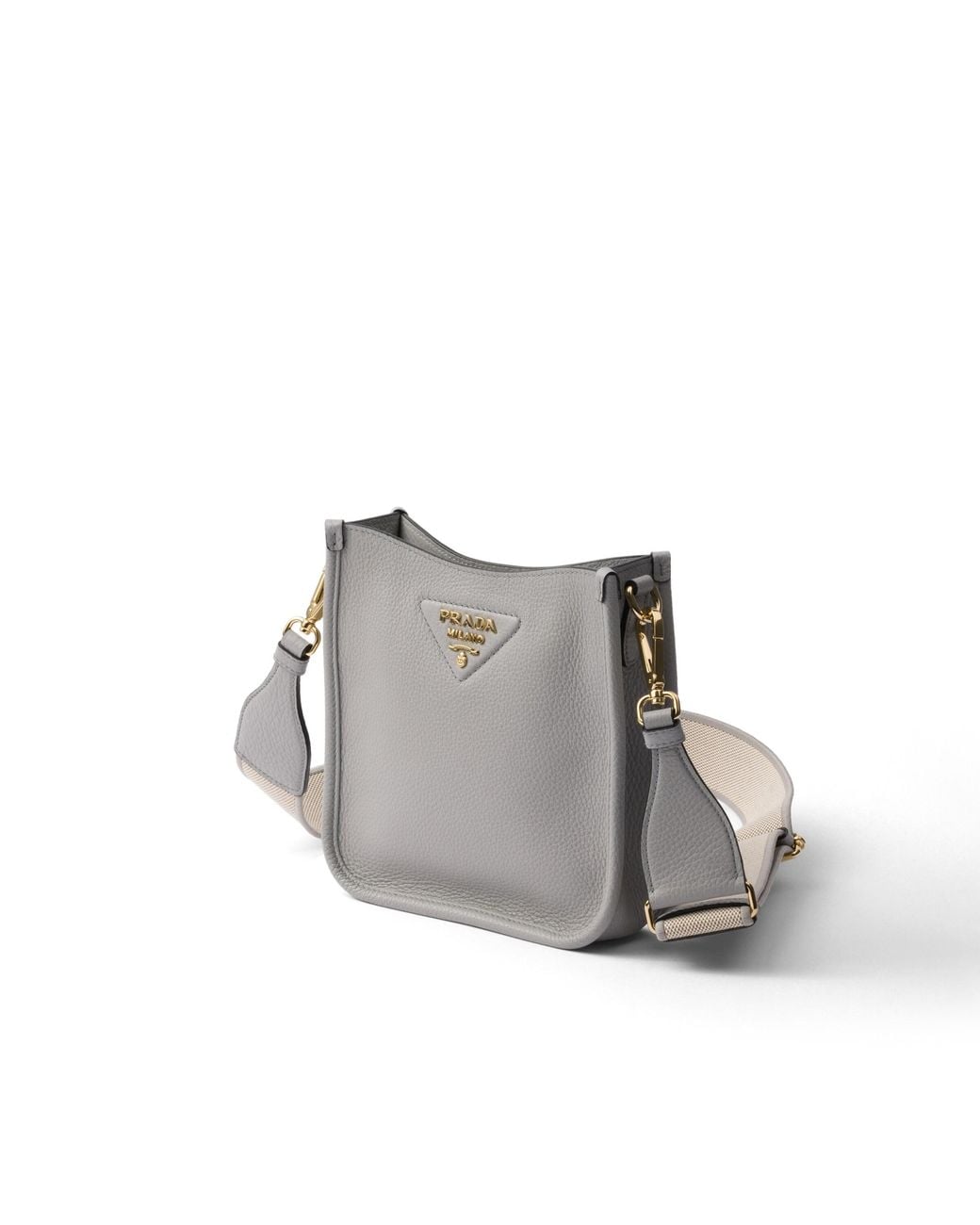 Prada Gray Mini Leather Shoulder Bag