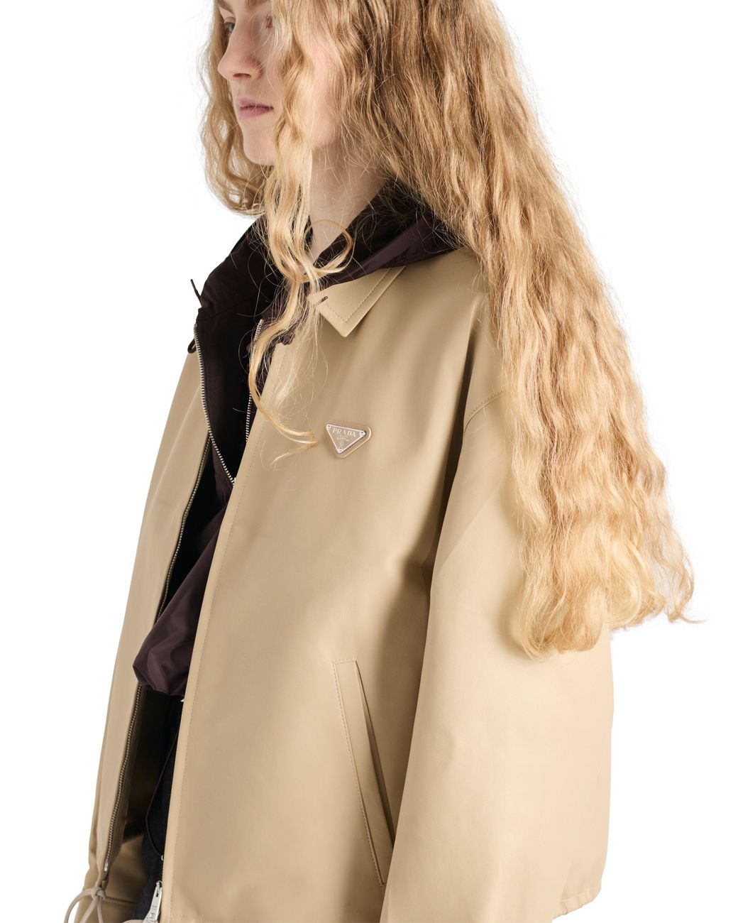Prada Natural Nappa Leather Blouson Jacket