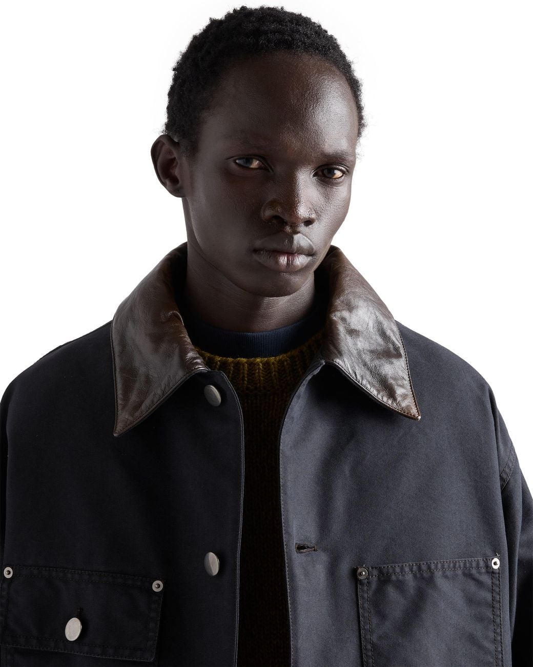 Prada Blue Medium-Weight Technical Cotton Down Jacket for men