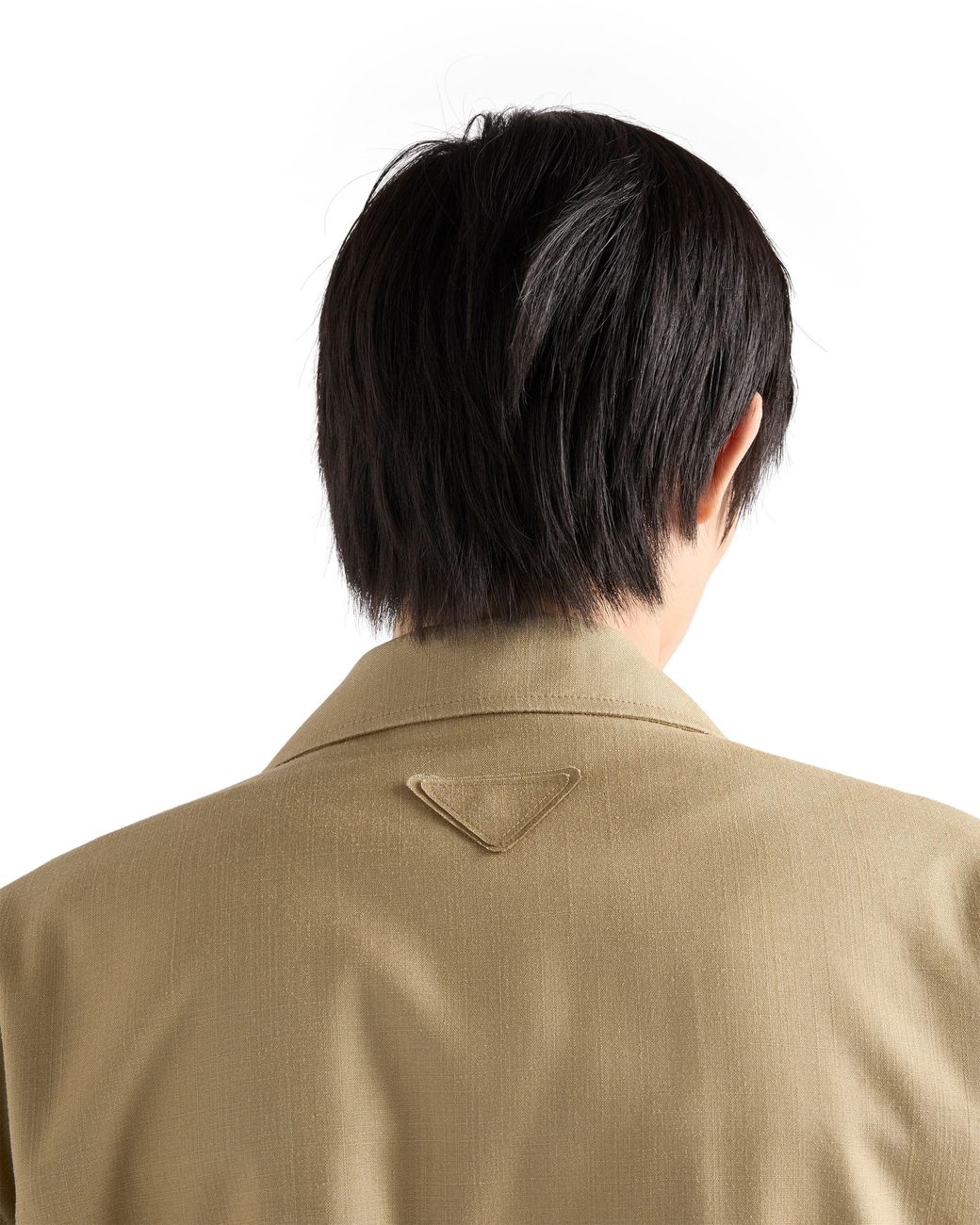 Prada Natural Silk Safari Jacket, Khaki for men