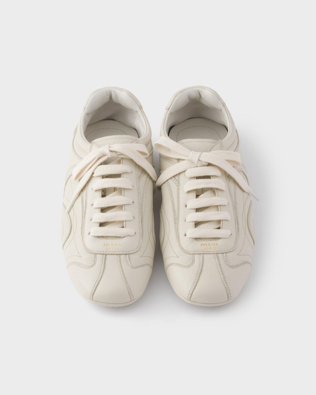 Prada White Montecarlo Re-Edition 2005 Nappa Leather Sneakers