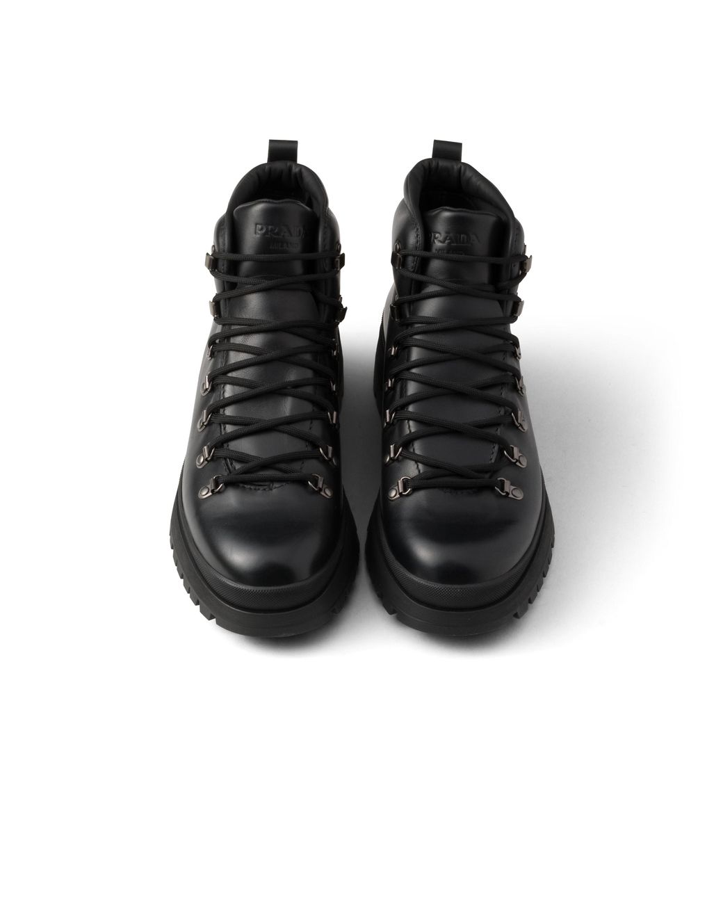 Prada Black Brixxen Leather Booties Size 6 for men