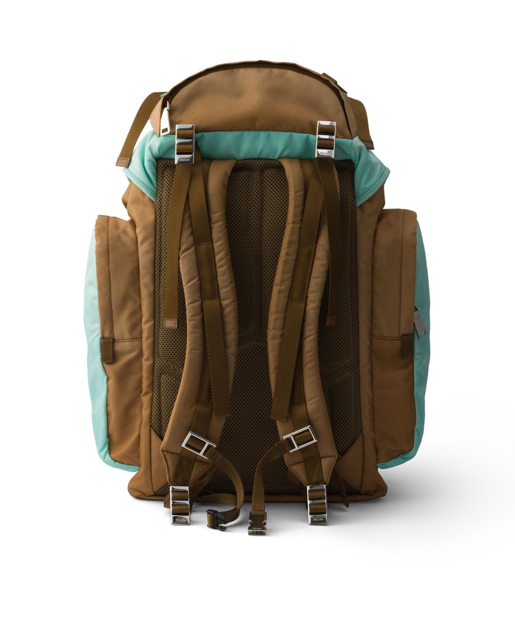 Prada Green Large Re-Nylon And Saffiano Leather Backpack for men