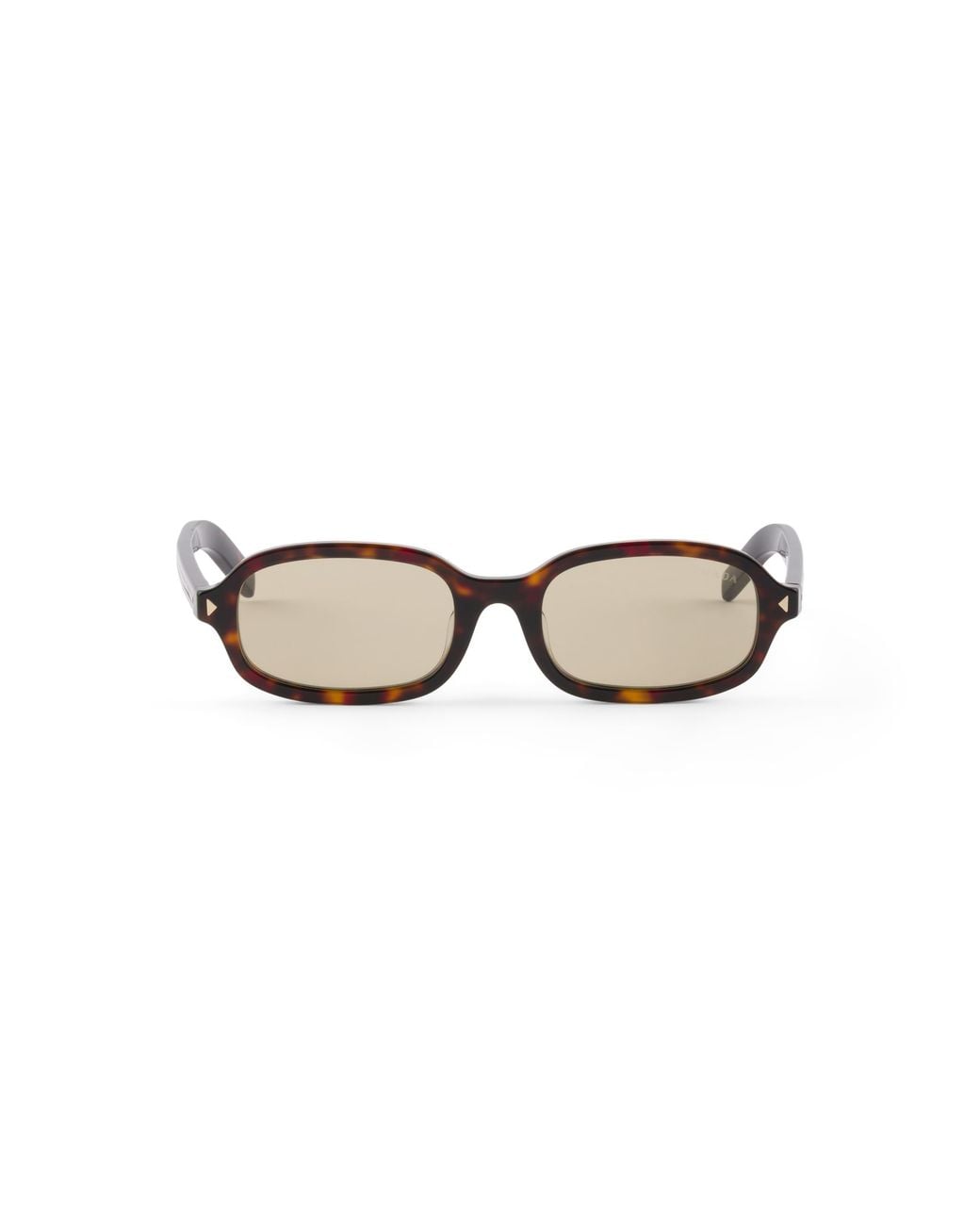 Prada White Sunglasses With The Iconic Metal Plaque